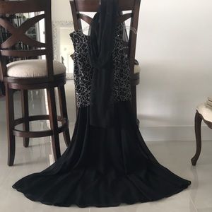 Black sequence gowned